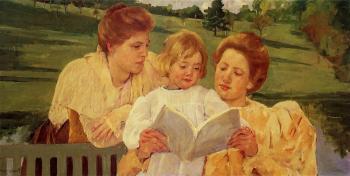 Mary Cassatt : The Garden Reading